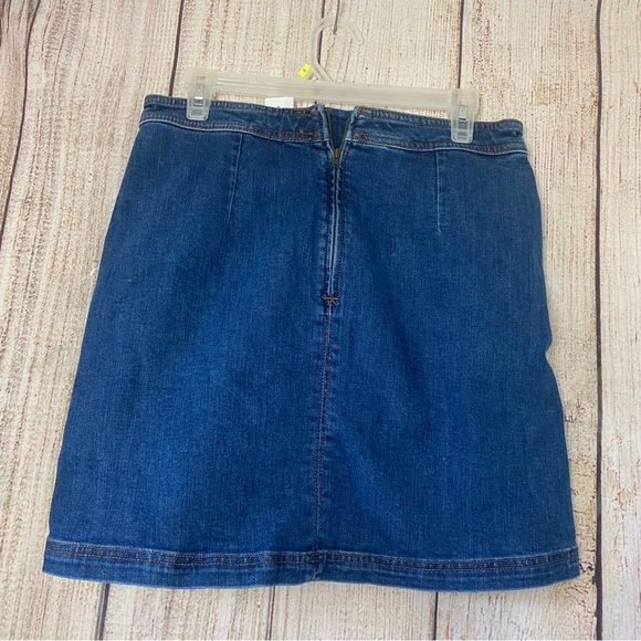 Ann Taylor Weekend A line Womens Denim Mini skirt size 0 - Picture 3 of 9